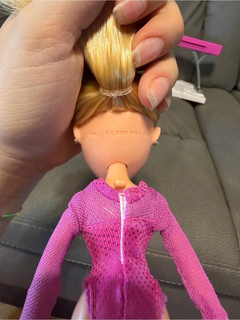 Set of Two Fashion Dolls in Purple and Pink Activewear
